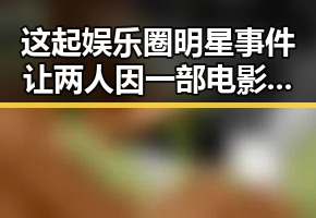这起娱乐圈明星事件让两人因一部电影成为企业与警方关注的焦点